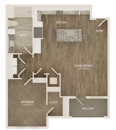 a floor plan of a living room with a wooden floor